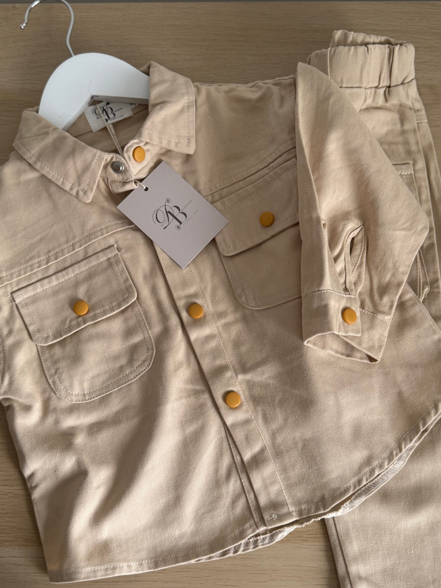 Two piece jacket and pants