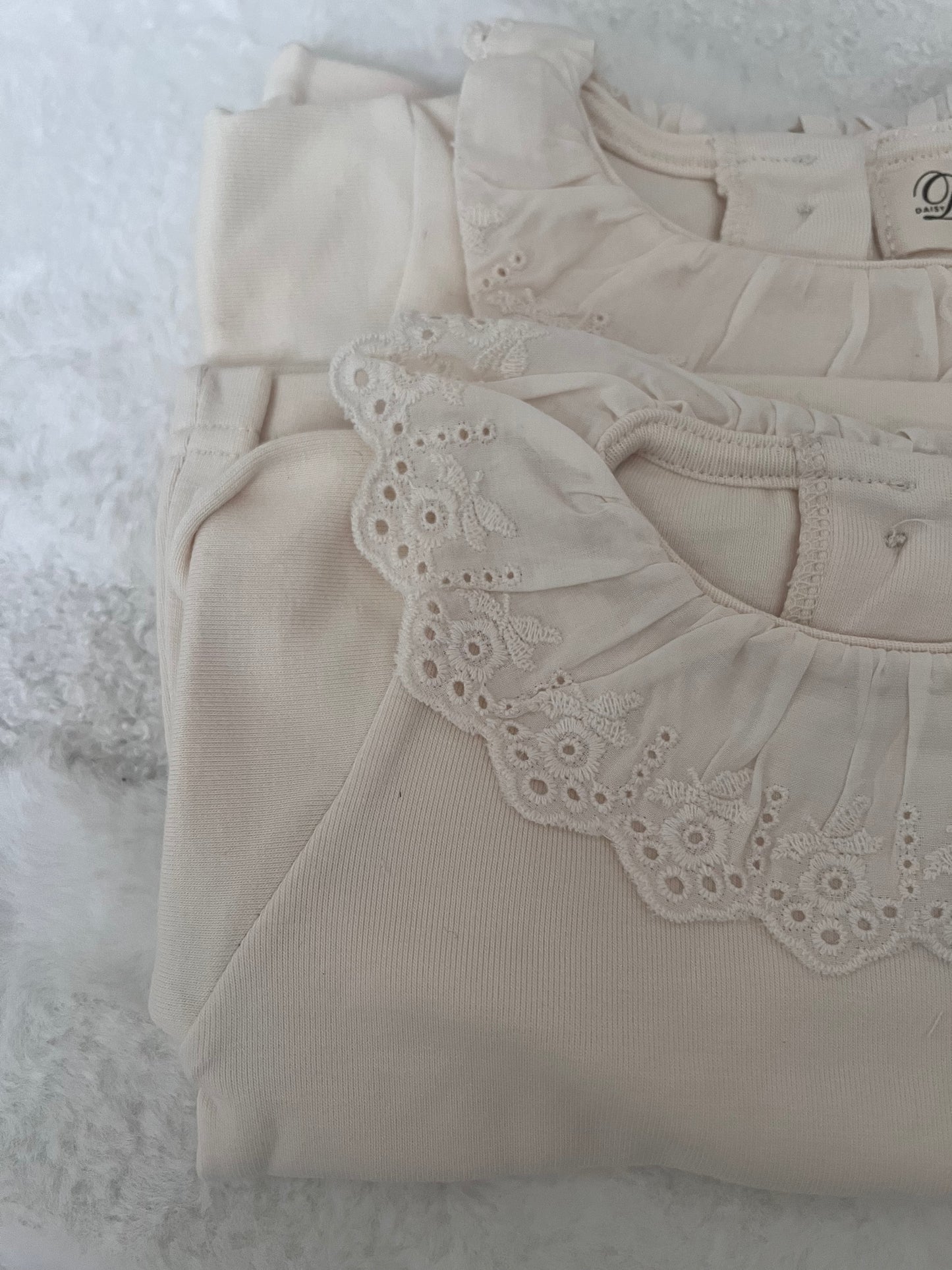 Cream lace collar top