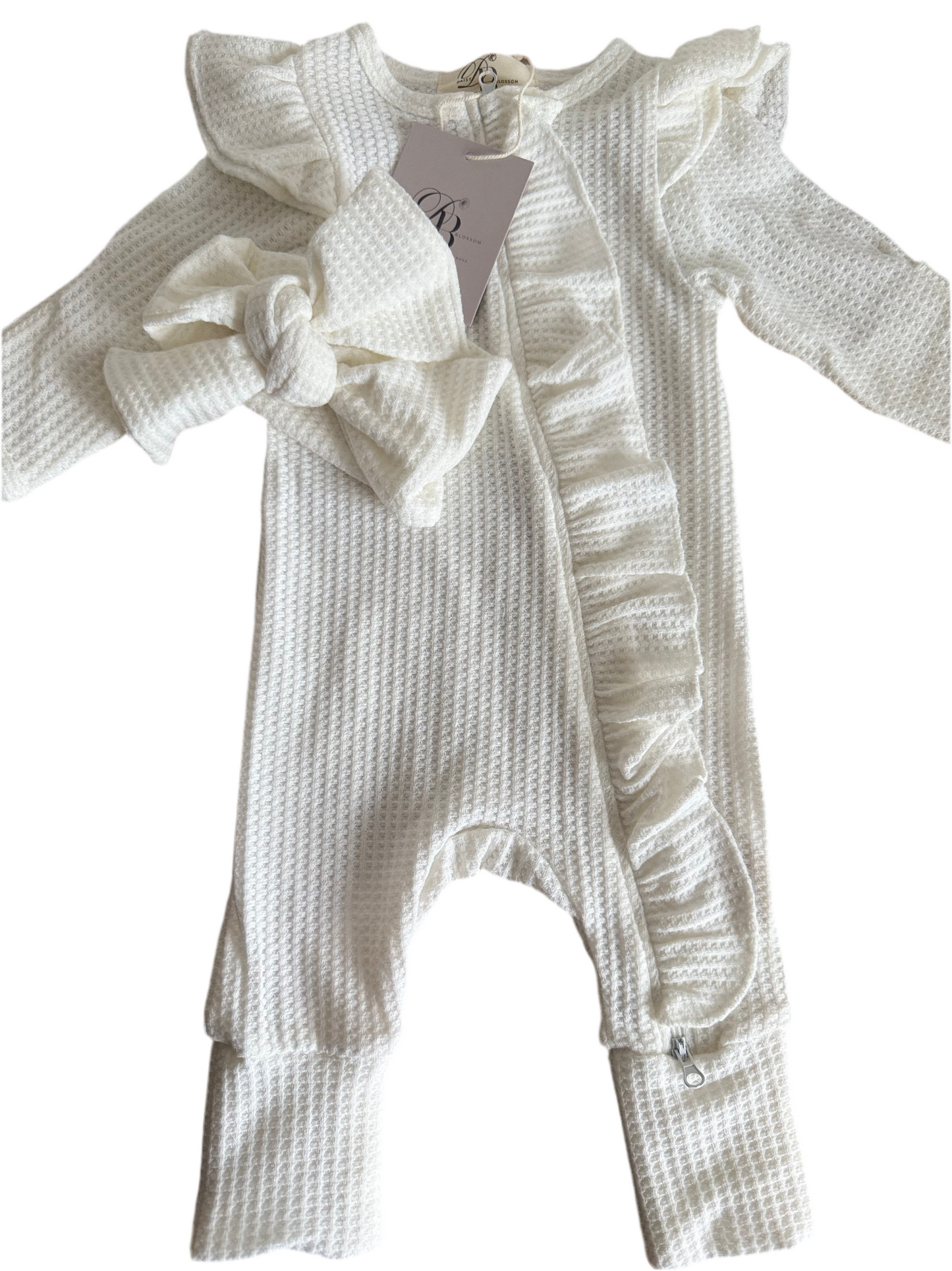 Ruffle set with matching headband