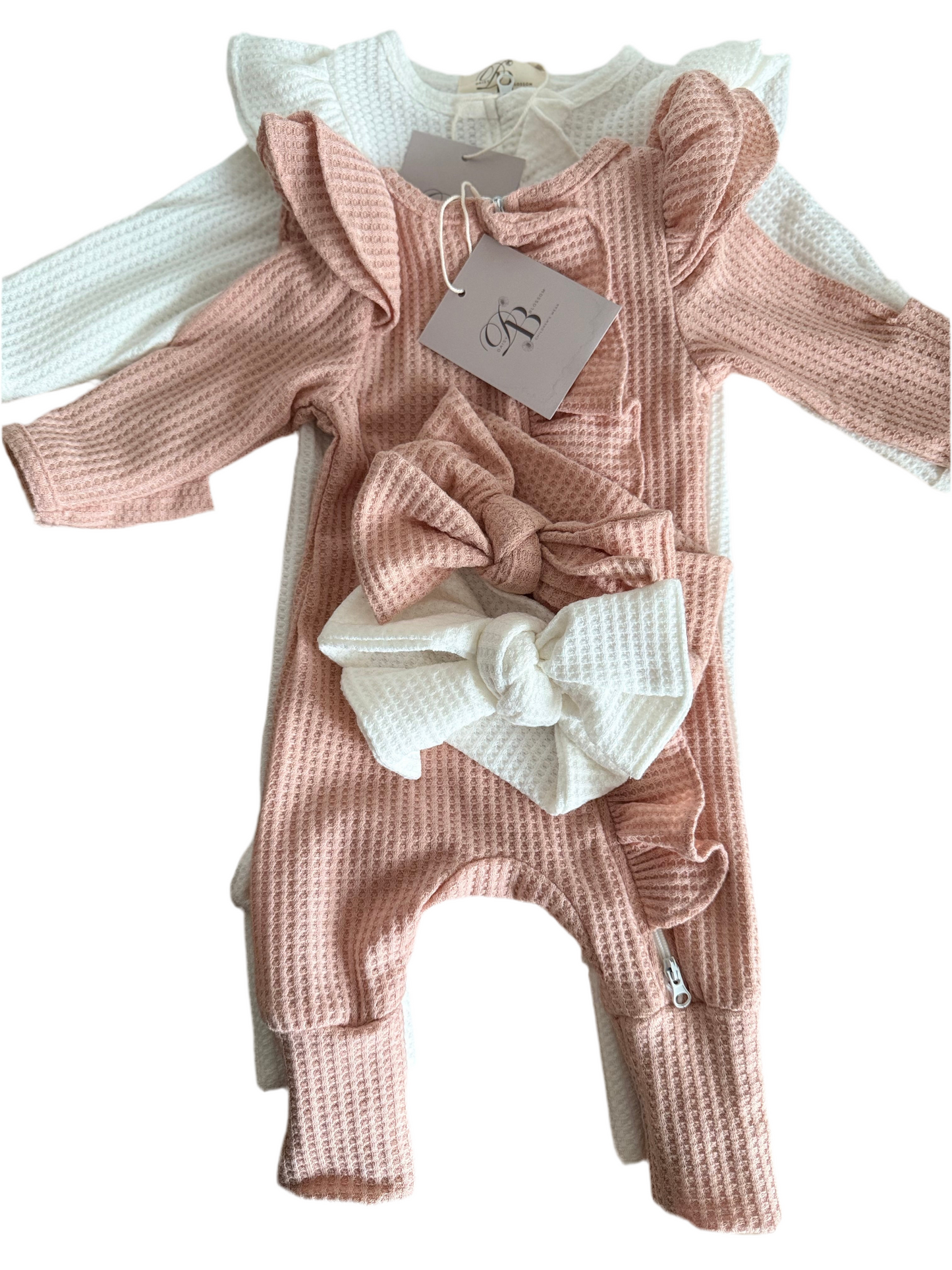 Ruffle set with matching headband