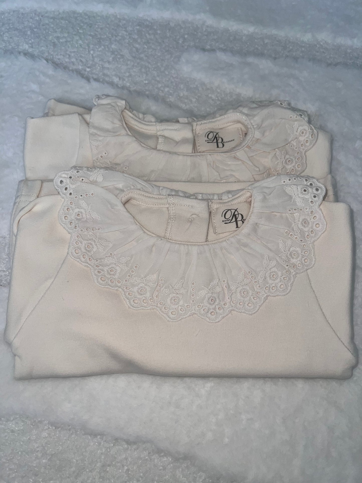 Cream lace collar top