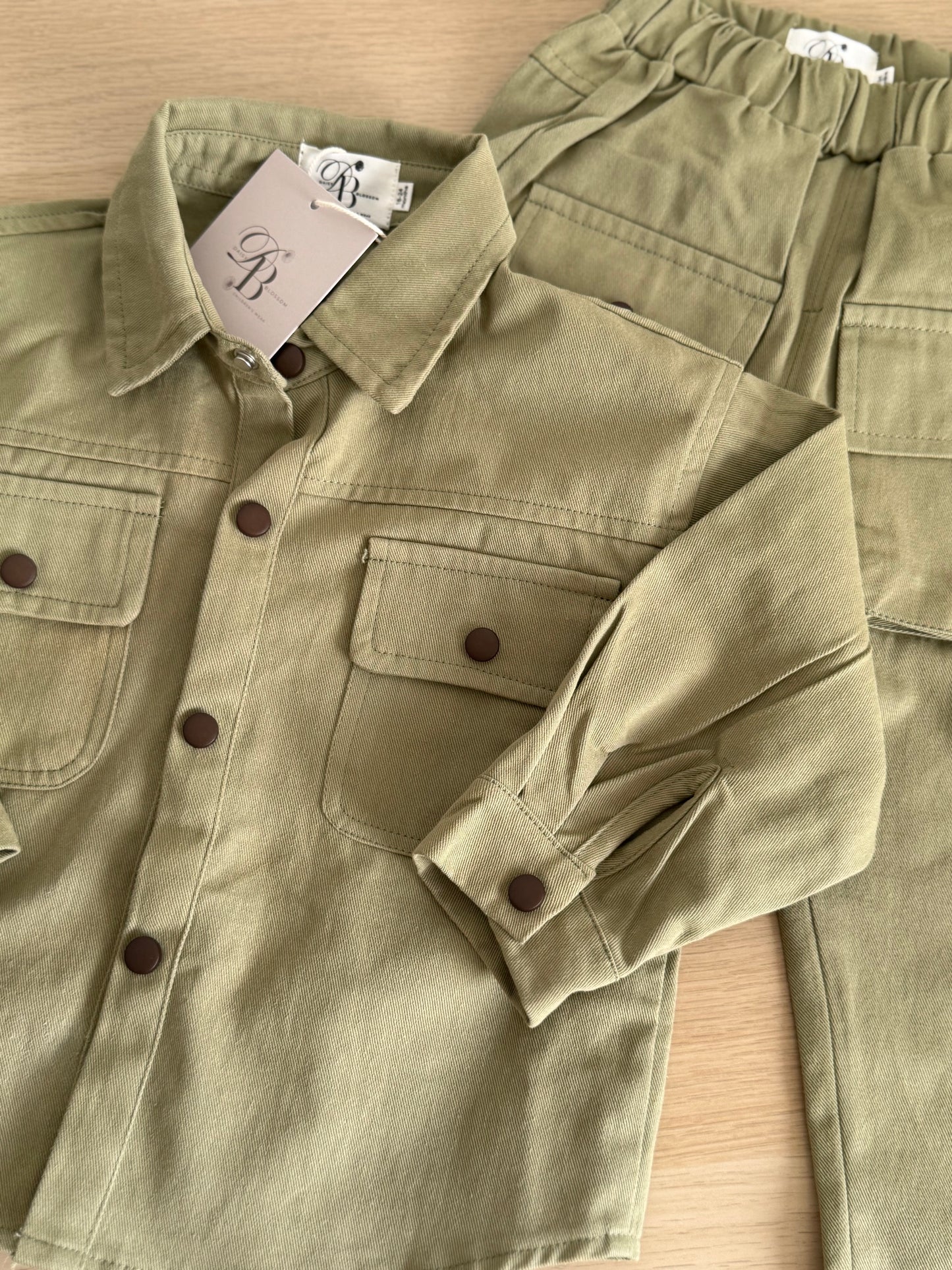 Two piece jacket and pants