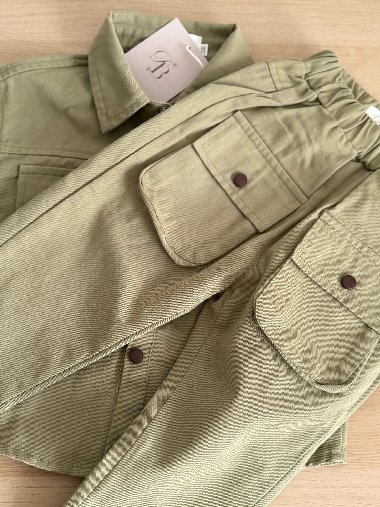 Two piece jacket and pants