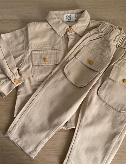 Two piece jacket and pants