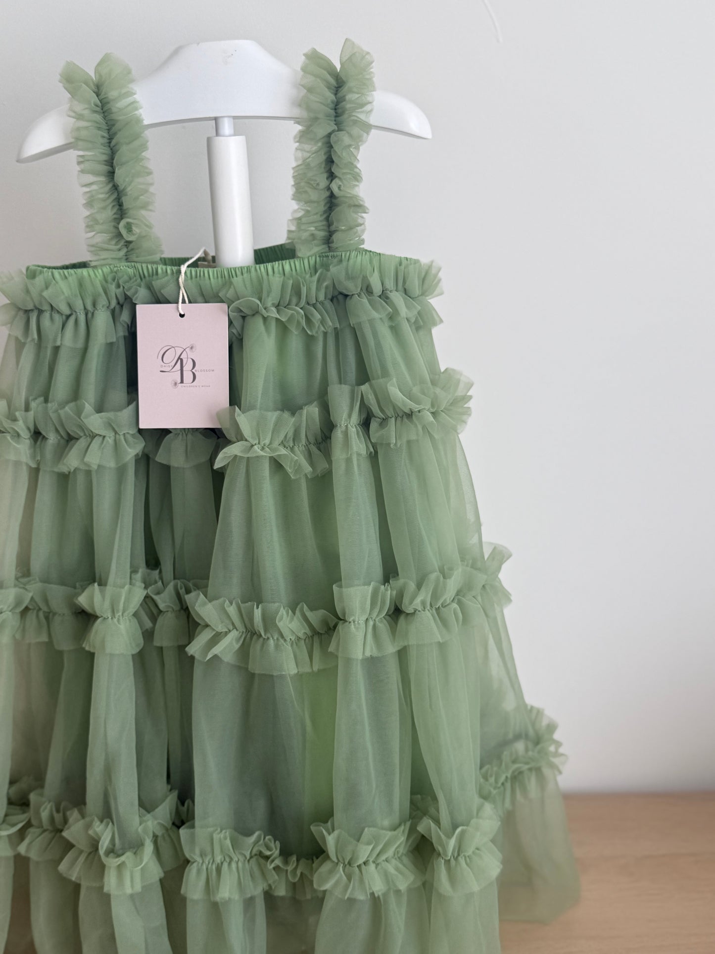 Green frill dress