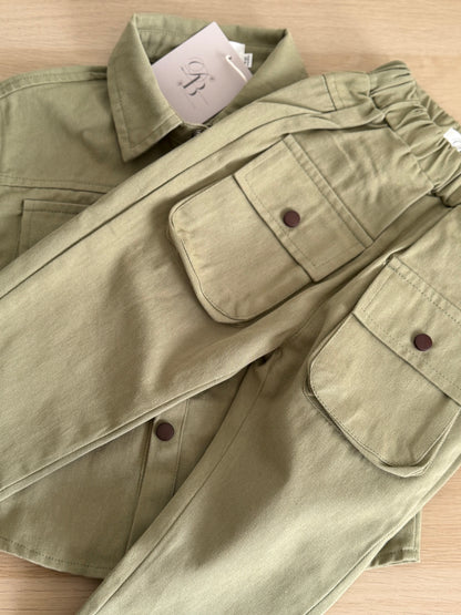 Two piece jacket and pants